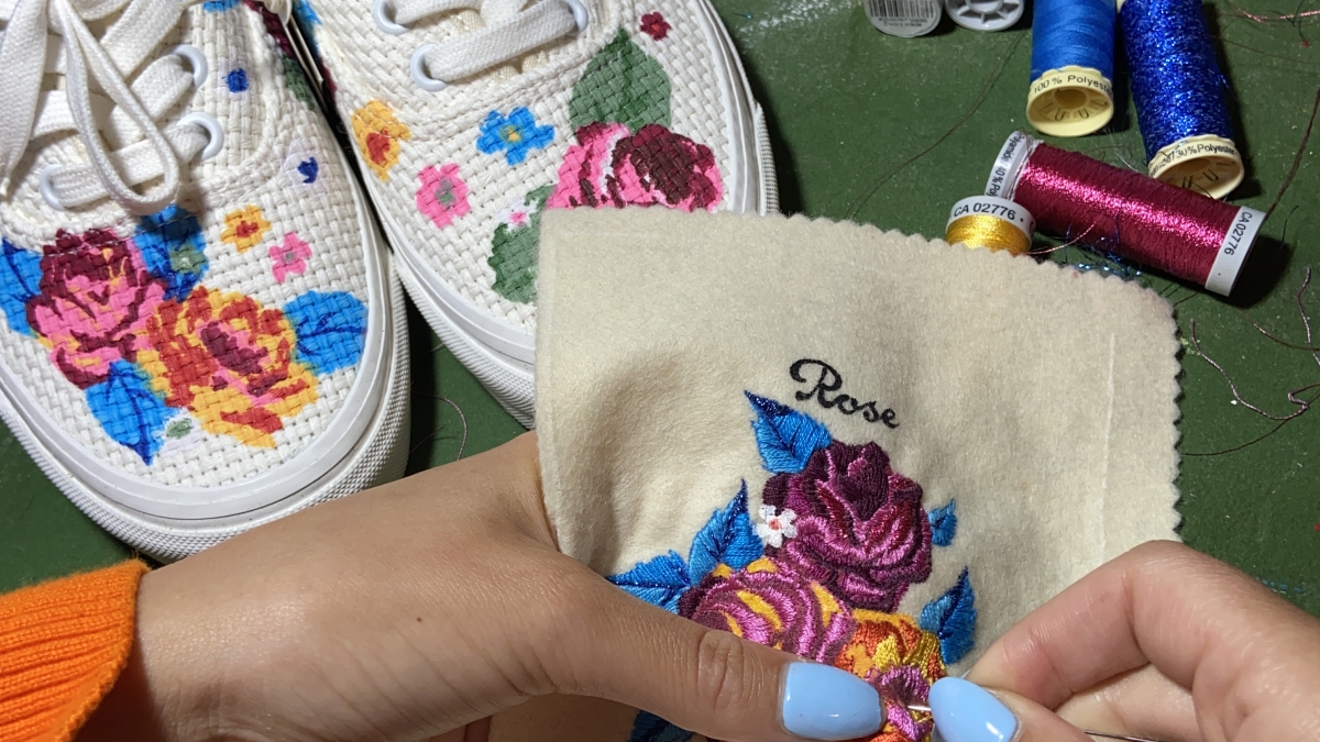 @rosie.anwara joins us in the next instalment of our Vans Needlework Creators Series @rosie.anwara joins us in the next instalment of our Vans Needlework Creators Series